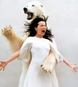 Bjork and the polar bear are friends