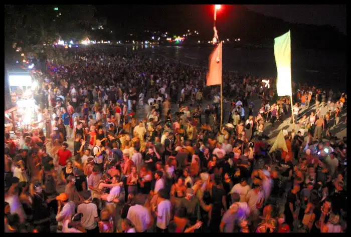 A Full Moon Party in full swing A Full Moon Party in full swing