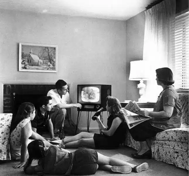 watching tv