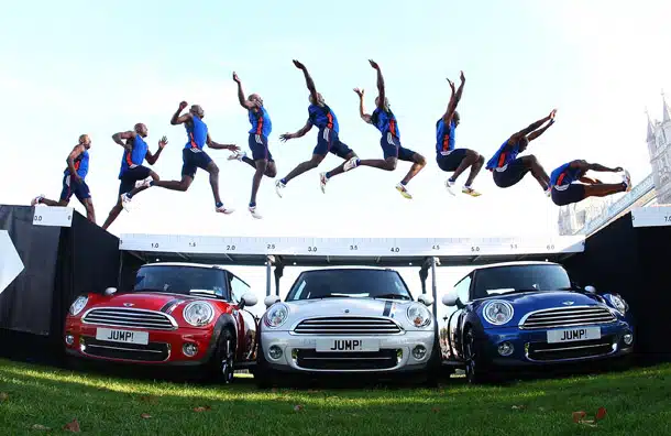 J.J. Jegede Jumping Over Three Minis J.J. Jegede Jumping Over Three Minis