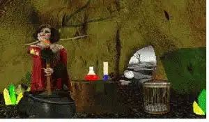The witch of the bog-lands. Bizarre puzzle - one of many.