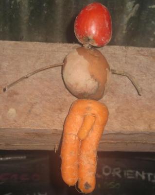 a naked vegetable man