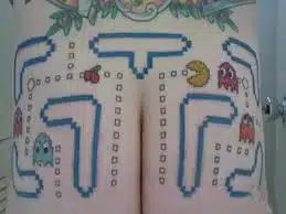 PACMAN ARSE TATTOO Pac-man tattoo