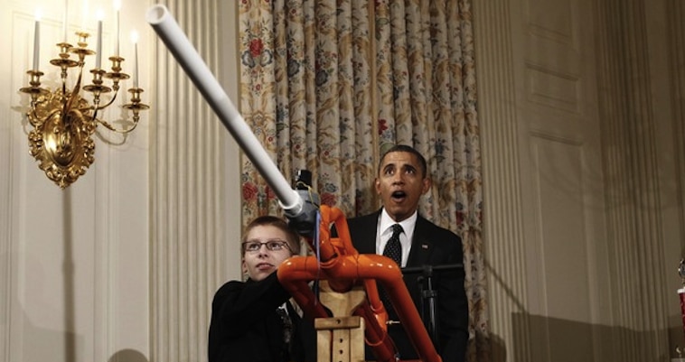 obama marshmallow cannon