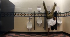 Learn to play guitar while you piss. What's better than that, apart from Christmas?