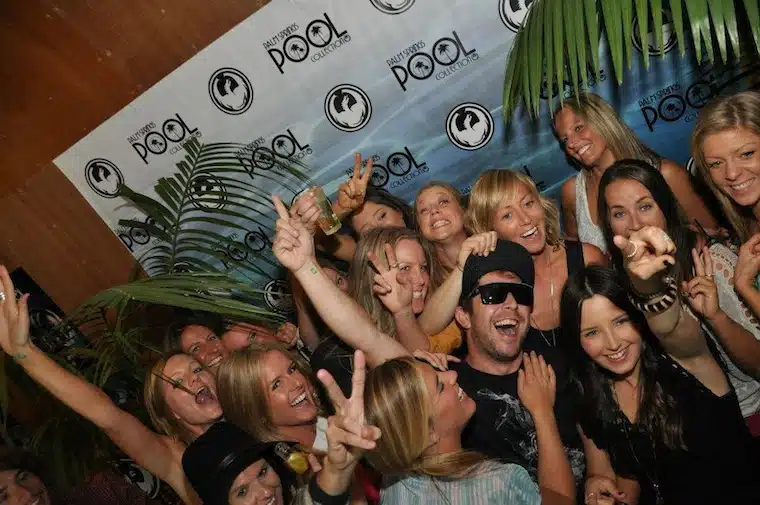 Heath Getting Smothered By So Many Total Total Babes.