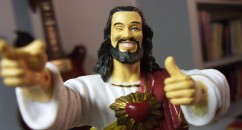 Messiah Madness What does Jesus do when he's not busy being the son of God? Well, ride bulls, play American football and ride a Harley of course. It's the ALL AMERICAN JESUS!