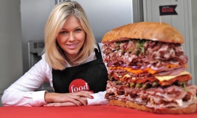 woman sandwich