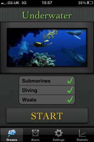 Dream Control - Underwater Dream - iPhone App Dream Control - Underwater Dream - iPhone App