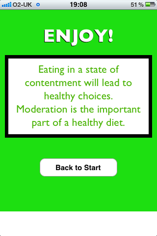 Happy Diet - Yes End Screen - iPhone