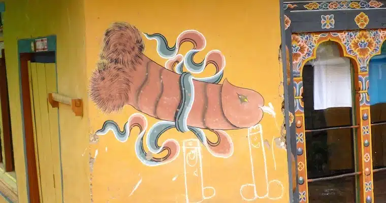 bhutan-phallus-symbol Phallic Painting Bhutan