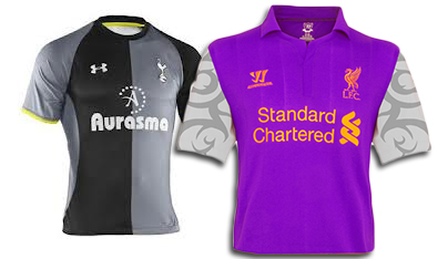 Spurs and Liverpool third kits