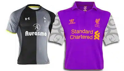 Spurs and Liverpool third kits Spurs and Liverpool third kits