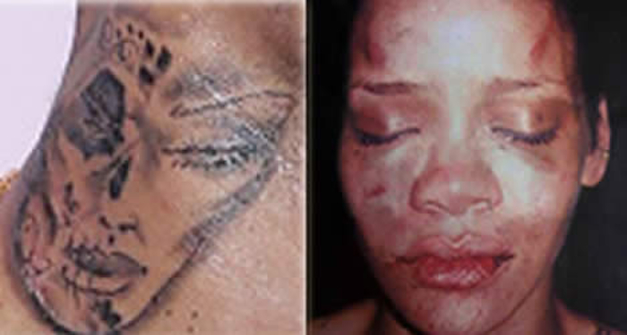 Rihanna Chris Brown Neck Tattoo