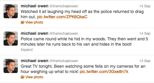 Michael Owen Live Tweets