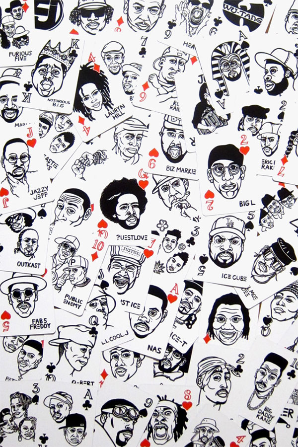 hip hop playing cards long