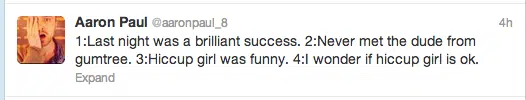Aaron Paul Radiohead Tweets 2 Aaron Paul Radiohead Tweets 2