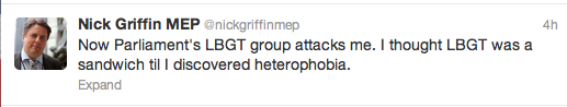 Nick Griffin LGBT