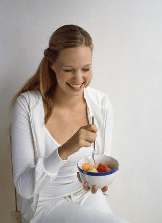 Women Laughing Alone With Salad 3 Women Laughing Alone With Salad 3