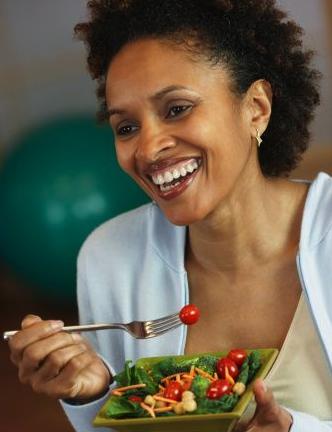 Women Laughing Alone With Salad 5 Women Laughing Alone With Salad 5