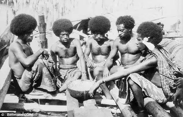 Papa New Guinea - Cannibal Tribe 1920s Papa New Guinea - Cannibal Tribe 1920s
