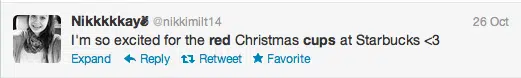 Starbucks Red Cups Tweet 3 Starbucks Red Cups Tweet 3
