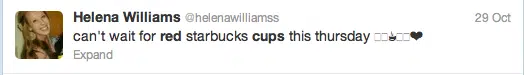 Starbucks Red Cups Tweet 2 Starbucks Red Cups Tweet 2