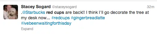 Starbucks Red Cups Tweet 5 Starbucks Red Cups Tweet 5