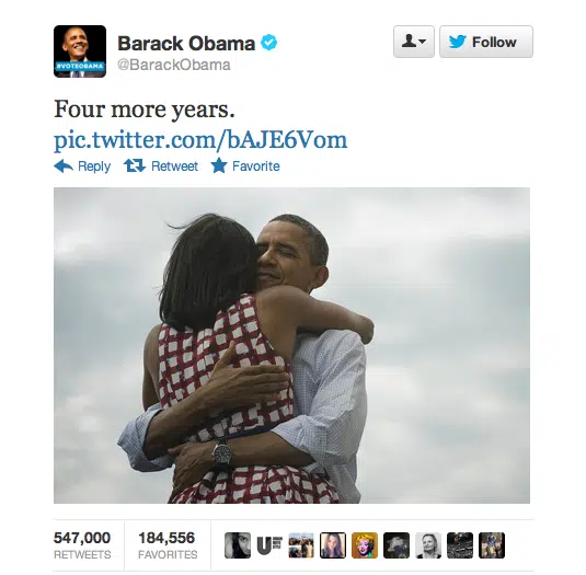 Barack Obama Victory Tweet Barack Obama Victory Tweet
