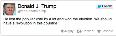 Donald Trump Election Reaction Tweet 2 Donald Trump Election Reaction Tweet 2
