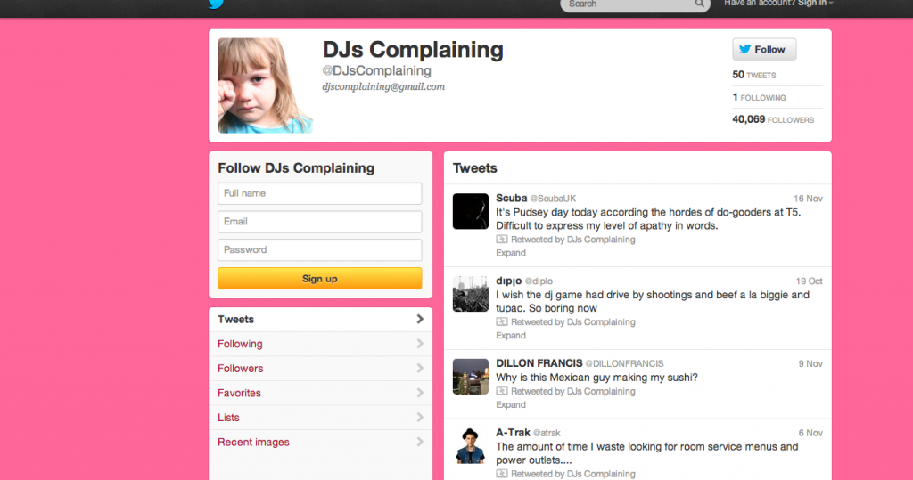 DJs complaining