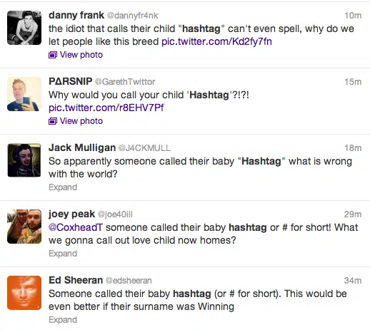 Hashtag Baby Twitter Screengrabs 1 Hashtag Baby Twitter Screengrabs 1