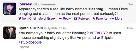 Hashtag Baby Twitter Screengrabs 3 Hashtag Baby Twitter Screengrabs 3