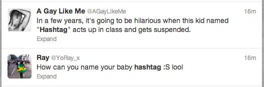 Hashtag Baby Twitter Screengrabs 2 Hashtag Baby Twitter Screengrabs 2