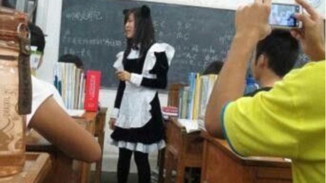 chinese teacher maid costume