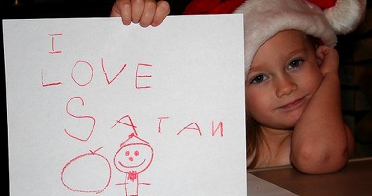 Christmas Satan Child Fail
