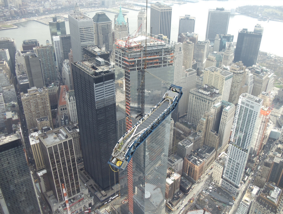Escalators Hoisted Up World Trade Center 1