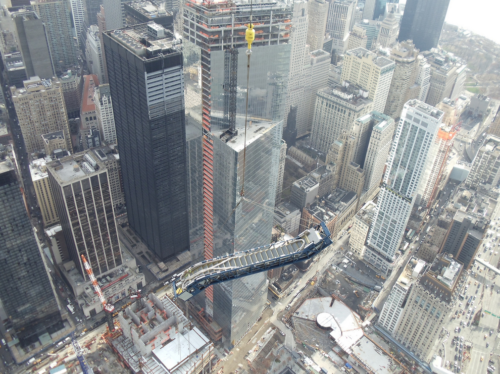 Escalators Hoisted Up World Trade Center 3