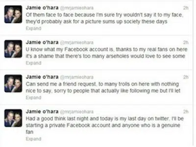 Jamie O Hara Twitter Screengrab 6 Jamie O Hara Twitter Screengrab 6