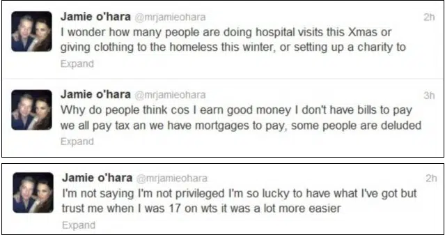 Jamie O Hara Twitter Screengrab 5 Jamie O Hara Twitter Screengrab 5