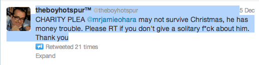 Jamie O Hara Twitter Screengrab 3