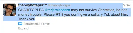 Jamie O Hara Twitter Screengrab 3 Jamie O Hara Twitter Screengrab 3