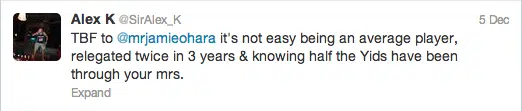 Jamie O Hara Twitter Screengrab 4 Jamie O Hara Twitter Screengrab 4