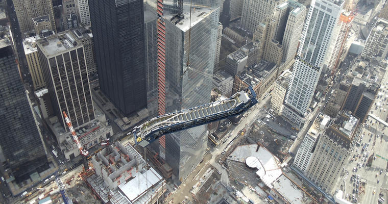 World Trade Center Escalator Hoist Featured