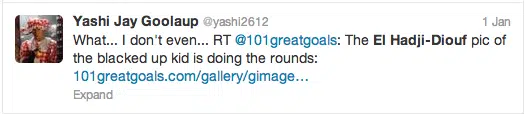 El Hadji Diouf Blacking Up Twitter Screengrab 2 El Hadji Diouf Blacking Up Twitter Screengrab 2