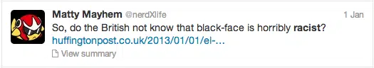 El Hadji Diouf Blacking Up Twitter Screengrab 6 El Hadji Diouf Blacking Up Twitter Screengrab 6