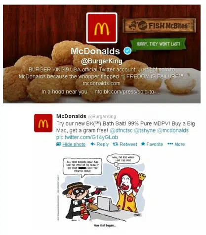 McDonald's Burger King Twitter Takeover 1 McDonald's Burger King Twitter Takeover 1