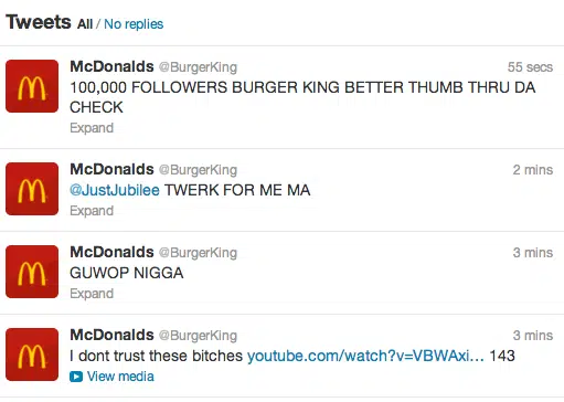 Mcdonald's Burger King Twitter Takeover 6 Mcdonald's Burger King Twitter Takeover 6