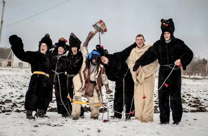 Malanka - Bears Malanka - new year festival - Ukraine, Belarus, Russia