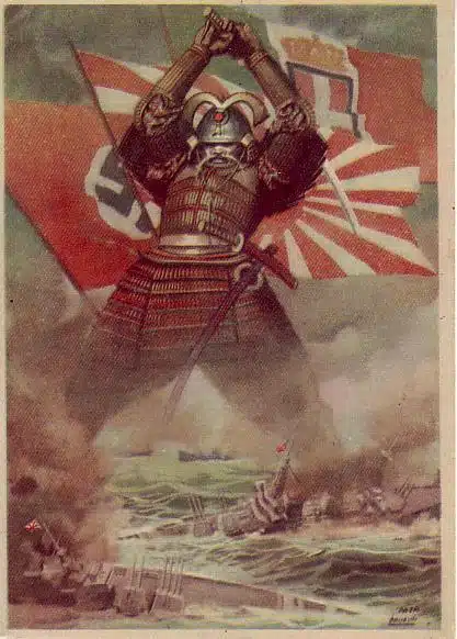 Anti American North Korean Poster - Samurai Warrior Nazi Anti American North Korean Poster - Samurai Warrior Nazi